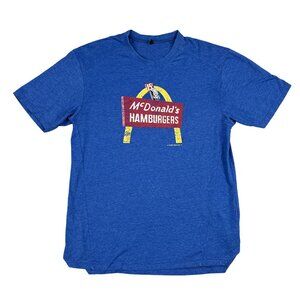 McDonalds Retro 15 Cent Hamburgers Mens Blue T-Shirt Sz Medium